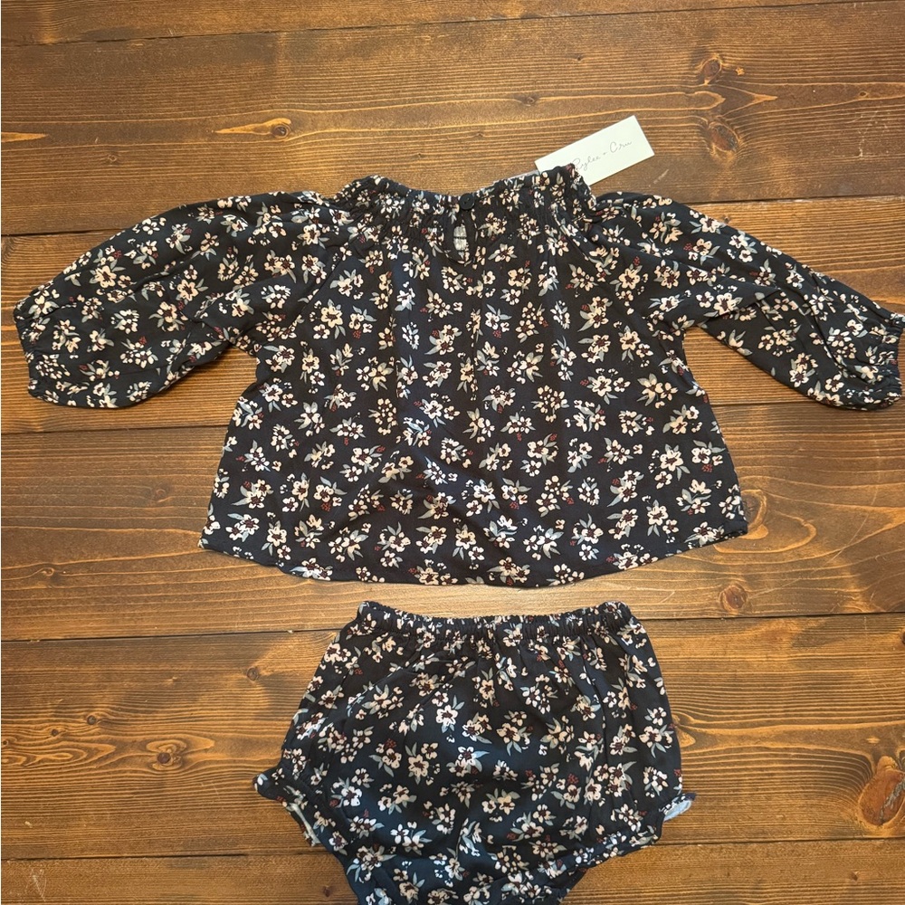 Rylee + Cru Black Floral Quincy Set